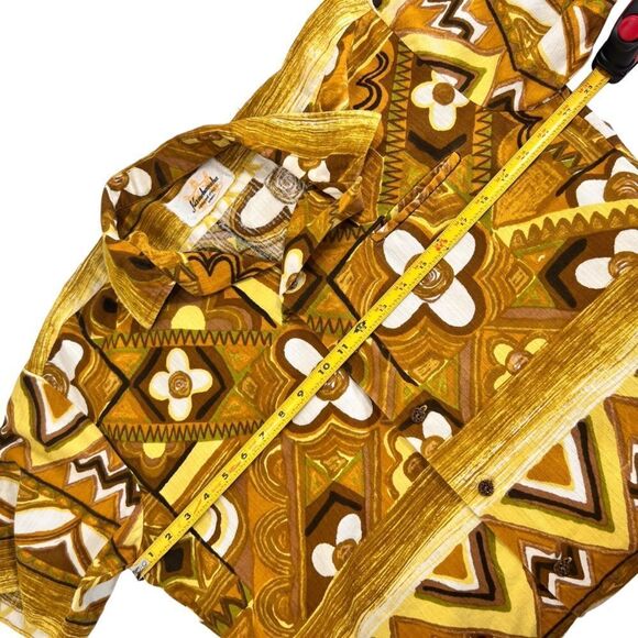 Vintage 60’s Kamehameha Hawaii Floral Abstract Hawaiin Shirt - Picture 7 of 9